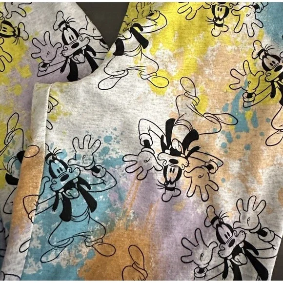 Disney Goofy Tie Dye Sweatpants Large 38x31 Vintage Style Cartoon Lounge Joggers - Picture 2 of 4
